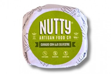 Nutty Artisan Food Co Plantaardig Alternatief voor Kaas met Wilde Knoflook: Nutty Corado con Ajo Silvestre