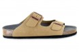 Vegetarian Shoes Two Strap Sandal Fake Suede - Sand