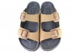 Vegetarian Shoes Two Strap Sandal Fake Suede - Sand